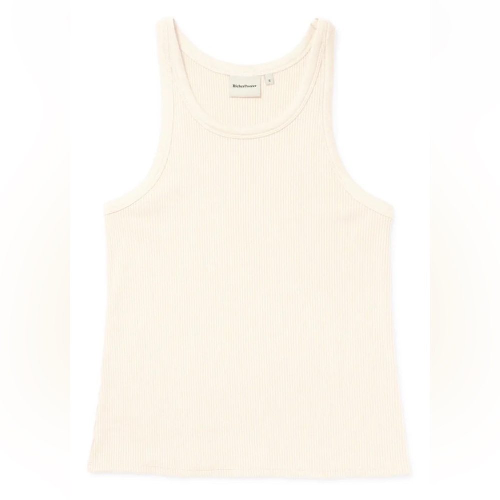 Richer-Poorer Women's Vintage Rib Tank Color: Bone, Size: Small